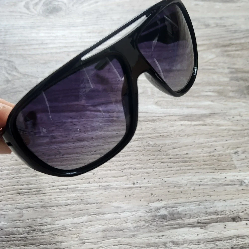 Fratelli Rossetti 4327 Sunglasses Black‎ Acetate Italy Vintage 90s Gradient Lens